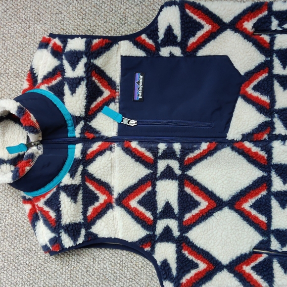 Patagonia Classic Retro-X Fleece Vest, Brass Hawk, Size M - Picture 3 of 6